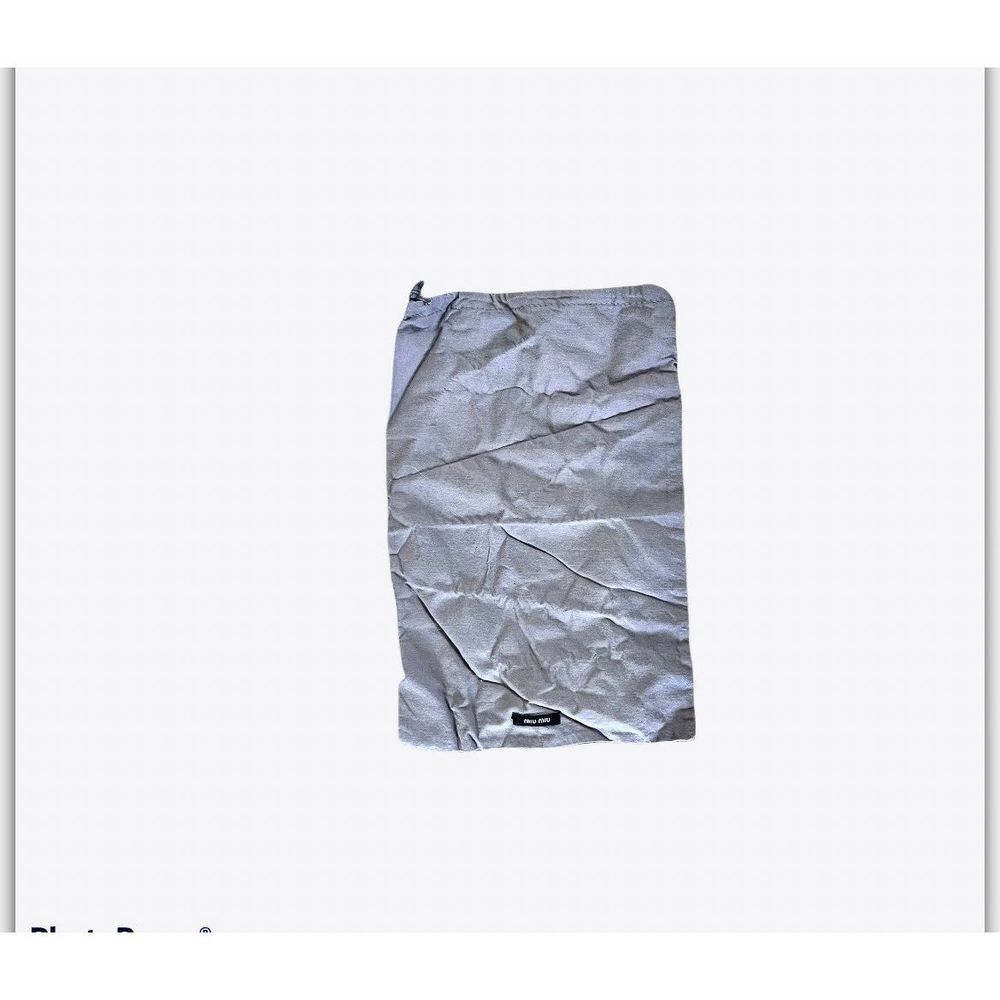 Miu miu small grey drawstring dust bag